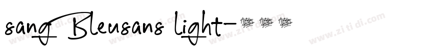 sangBleusans light字体转换